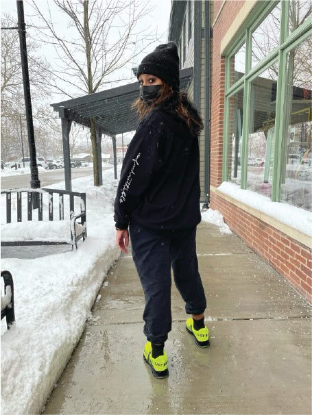 Women's Signature Black Hoodie - Arm Graphic